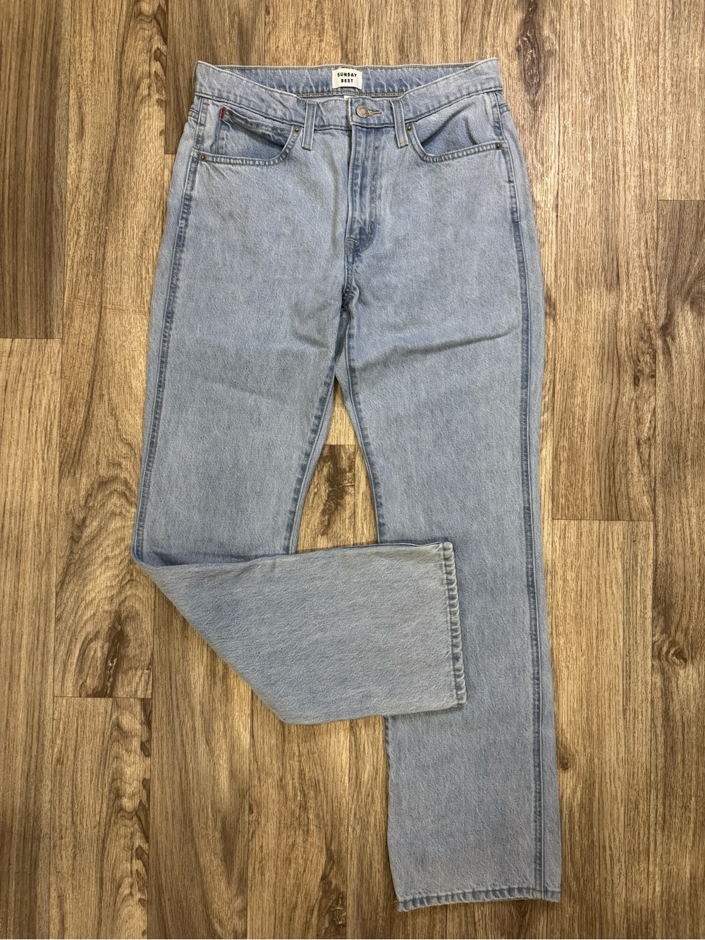 Sunday Best Aritzia Women’s Size 8 Light Wash High Rise Straight Leg Jeans
